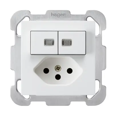 Combinaison lumineuse ENC 2×A-R/1P+T13 bc kallysto séc.enf.2 lentilles plaq.fix. 