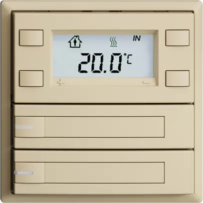 Pulsante RTH INC KNX 2×EDIZIOdue F vanille, con carta+LED RGB 