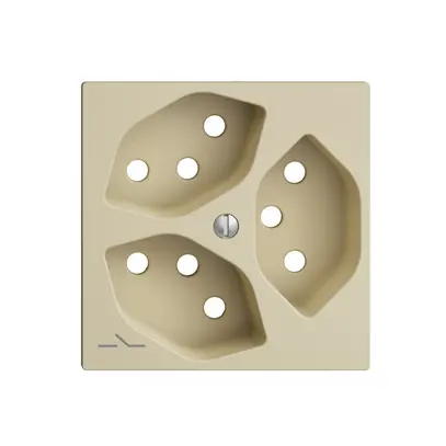 Plaque frontale 3×T13,S EDIZIOdue vanille 