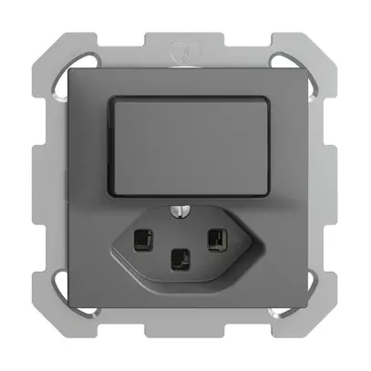 Combinazione INC 6/1L+T23 16A EDIZIOdue grigio scuro 