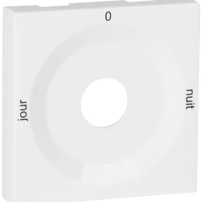 Placca front.p.interr.rotativo bianco JOUR-0-NUIT 