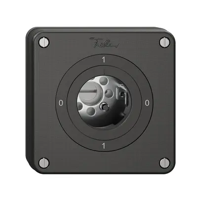 Interruttore rotativo NUPU NEVO, 0/3L, senza cilindro, KS, 0-1-0-1, nero 