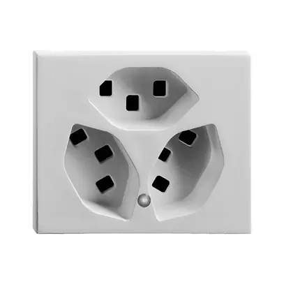 Prise INC FH FLF 3×T23 ST orange avec LED vert 