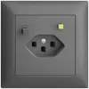 UP-Steckdose EDIZIOdue T23 FI 30mA FMI, dunkelgrau 