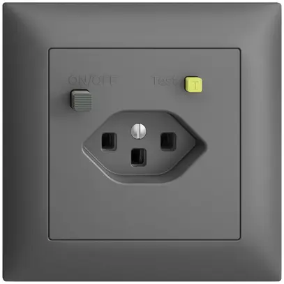 Prise ENC EDIZIOdue T23 FI 30mA FMI, gris foncé 