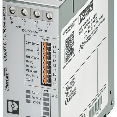 Impianto UPS PX QUINT4-UPS/24DC/24DC/40/EC EtherCAT IN 24VDC OUT 24VDC/40A 