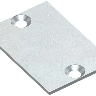Piastra terminale per canale ELBRO, alluminio, 45×30mm, con viti 