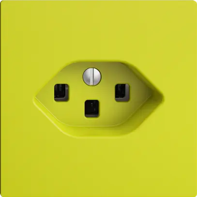 Prise ENC EDIZIOdue T23 16A lemon, avec bornes enf. 