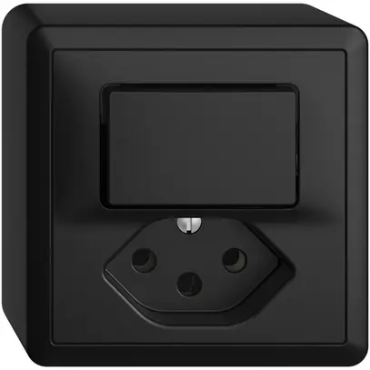 Combinazione AP A-R/1P+T13 EDIZIOdue nero mit shutter 