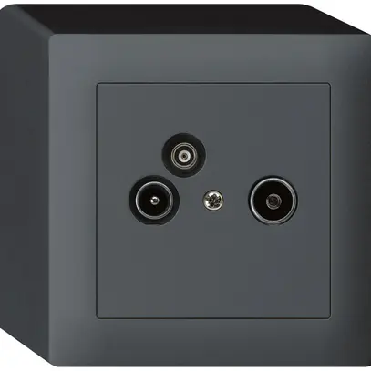 Prise d'antenne AP R/TV-données kallysto 19dB anthracite 