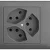 Presa INS EDIZIOdue 3×T13 grigio scuro 3×S 45…69mm 