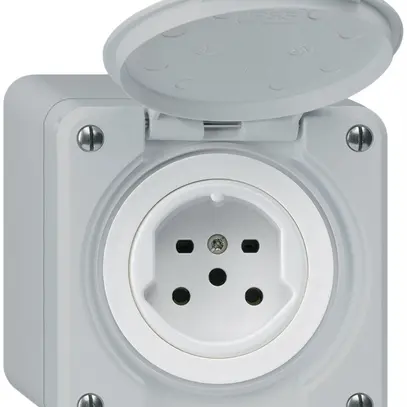 Presa AP HA robusto tipo 15 con morsetti a innesto con coperchio grigio 