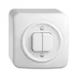 Poussoir AP STANDARDdue 2×A-R/1P blanc 