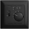 Frontset EDIZIOdue schwarz, 88×88mm für Raumthermost. mit Fühler 