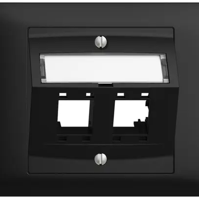 Kit de montage INC Edue BKE, avec capot de sortie oblique, pour 2×RJ45, noir 