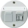 Insert pour prise ENC basico A cat.6 1×RJ45/s sortie oblique blanc 