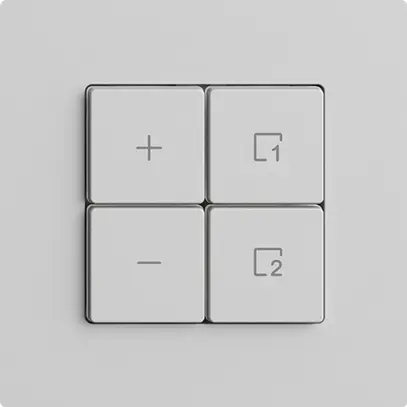 Stazione secondaria 1K/4T per dimmer scena Edue Wiser grigio chiaro 