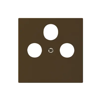 Plaque frontale kallysto brun pour R/TV/SAT 60×60mm 