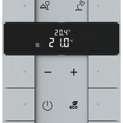 Module de commande ABB-free@home SBR-F-10.0.1, RTR 10 touches alu-argent 
