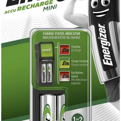 Caricabatterie Energizer Mini Charger con 2×AA accu 2000mAh 