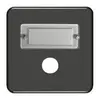 Placca di copertura FH 1×1 suoneria nero 