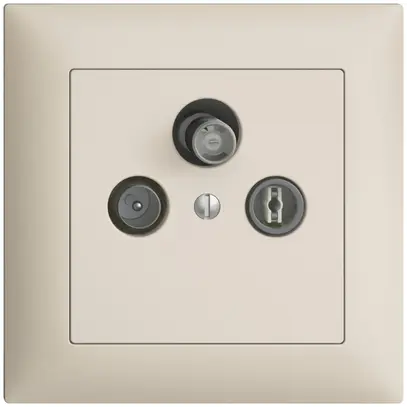 Prise d'antenne ENC SAT/TV/R DB53 EDIZIOdue crema, avec SAT-F 