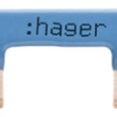 Pettine di raccordo Hager 1P 1L spina 10mm² 63A 195×12mm blu 
