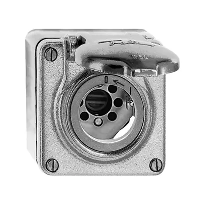 Schwenktaster nass 0<-1/1L Al, für Sicherheitsschloss, ohne Zylinder 