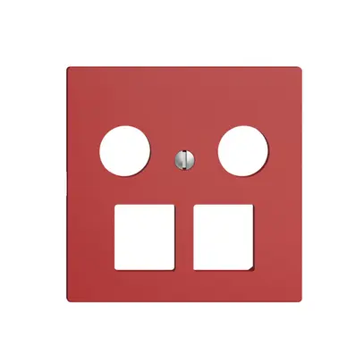 Abdeckset EDIZIOdue F, f.Multimediadose 5…2000MHz, f.2×RJ45 Keystone berry 