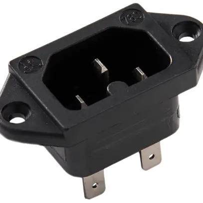 Fiche d'appareils INC type C16 ELBRO 10A 230VAC max.120°C 6.3mm noir IP20 