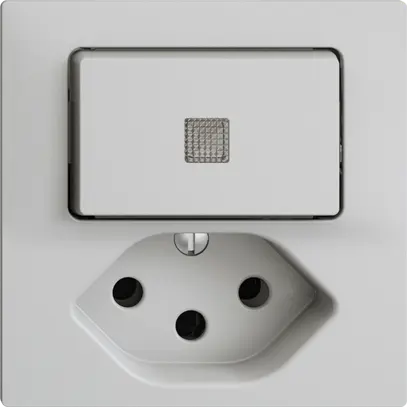 Combinazione lum.A-R/1L+T13 EDIZIOdue grigio chiaro, con lente, LED giallo 