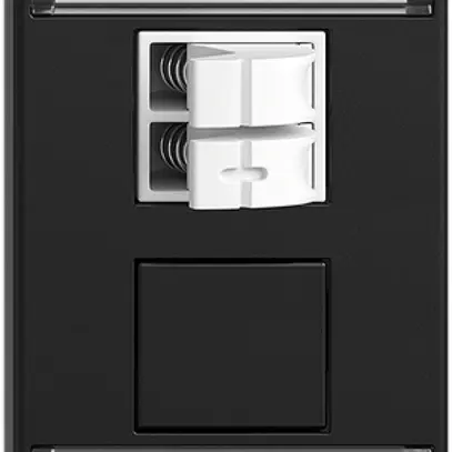 Prise audio INC 1×Feller FLF, a.kit d'inscription&connexion serrée Push Type, no 