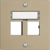 Montageset EDIZIOdue Geradeauslass, für 2×RJ45 freenet, sand 