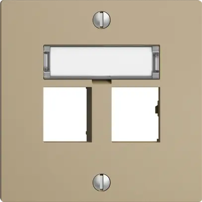 Kit de montage EDIZIOdue sortie droite, pour 2×RJ45 freenet, sand 