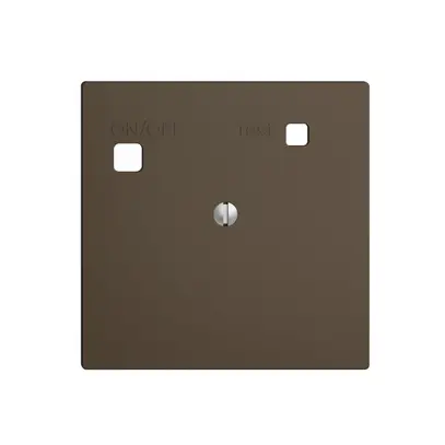 Kit frontal EDIZIOdue pour prise FI F, plein, coffee 