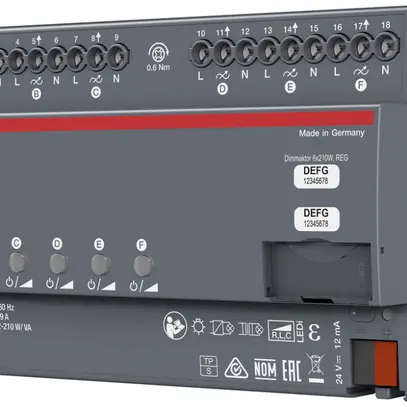 Attuatore varialuce AMD ABB free@home DA/M.6.210.2.1, 6 volte 