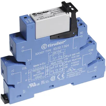 REG-Koppelrelais Finder 38.52, 2W 8A AgNi, 24VDC, Schraubklemmen 