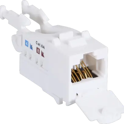 Connecteur ITplus6 RJ45/u cat.6A 10G avec couvercle blanc 