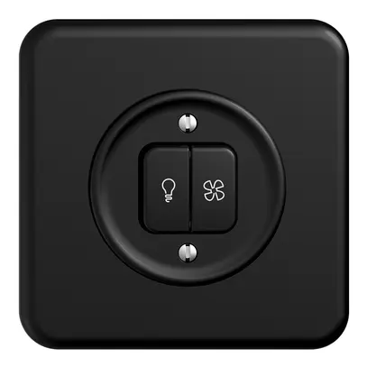 Kit frontale INC STANDARDdue nero 90×90mm bottone doppio 