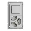 UP-Kombination EDIZIOdue 3/1P+3×T13 hellgrau 