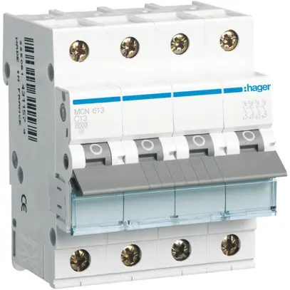 Disgiuntore Hager MCB 4P 415V tipo C 13A Icn 6kA 4UM 