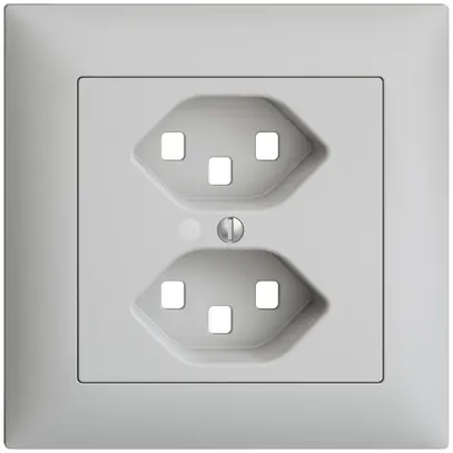 Kit frontale INC EDIZIOdue grigio chiaro 88×88mm 2×T23 con lente 