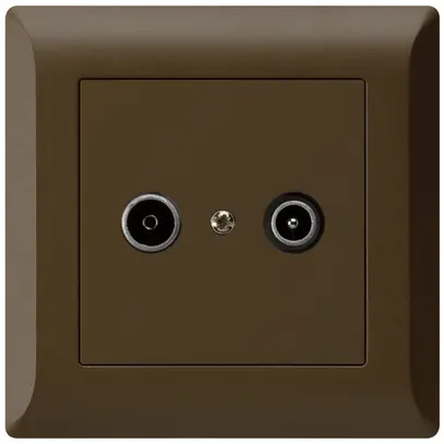 Prise de passage ENC kallysto.line R/TV 14dB brun 