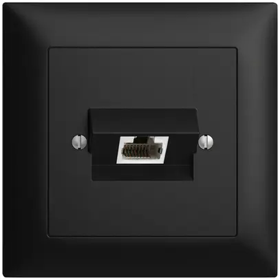 Presa di raccordo INC 1×RJ45/s 4P ITplus EDIZIOdue nero 