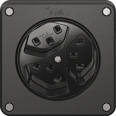 Prise NEVO, 3×T23, noir 