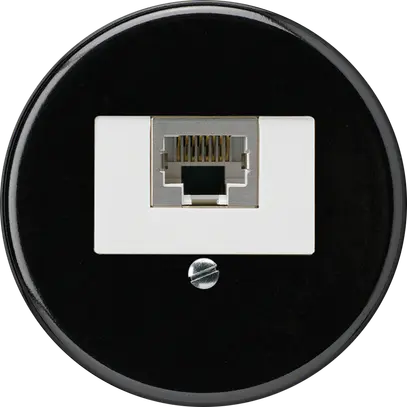 Inserto per scatola INC basico 1×RJ45s nero 