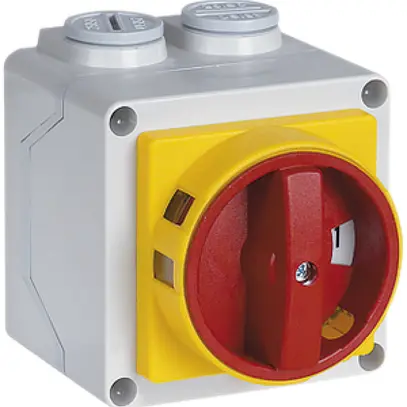 AP-Drehschalter K&N CA11.A292/CH071.*PN4, 20A/690V 0/3L rot/gelb 