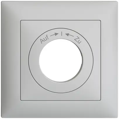 Kit frontale EDIZIOdue Auf->I<-Zu grigio chiaro 88×88mm per pulsante girevole 