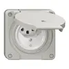 Prise NUP NEVO, 1×T23, IP21, a.LED, gris clair 