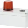 Lampe flash Hugentobler type 100 avec sirène 230VAC rouge 